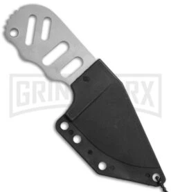 Böker Plus Subcom 02BO012 Fixed Blade Knife - Gray Plain -OTF Knives Shop Boker Subcom stainless handle gray 02BO012 BHQ 68120 er sheath large