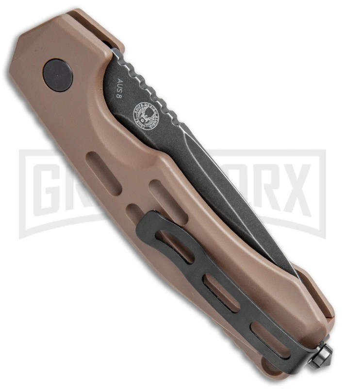 Boker Thunder Storm Automatic Knife Coyote - Blackwash Plain 3 Boker Thunder Storm Automatic Knife Coyote - Blackwash Plain - Image 3