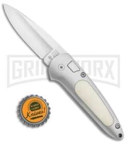 Boker Top Lock II Gray W/Kraton Inserts Manual Knife - 2.75" Satin -OTF Knives Shop Boker Top Lock II Auto Kraton Inserts Satin 117107WB BHQ 34871 jr bottlecap large