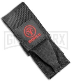 Boker Top Lock II Gray W/Kraton Inserts Manual Knife - 2.75" Satin -OTF Knives Shop Boker Top Lock II Auto Kraton Inserts Satin 117107WB BHQ 34871 jr sheath large