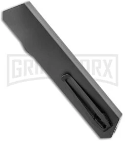 Boker USA Black Kwaiken OTF Automatic Knife - Satin Plain -OTF Knives Shop Boker USA Kwaiken OTF Auto Black Aluminum SW 06EX551 BHQ 115743 jr side large