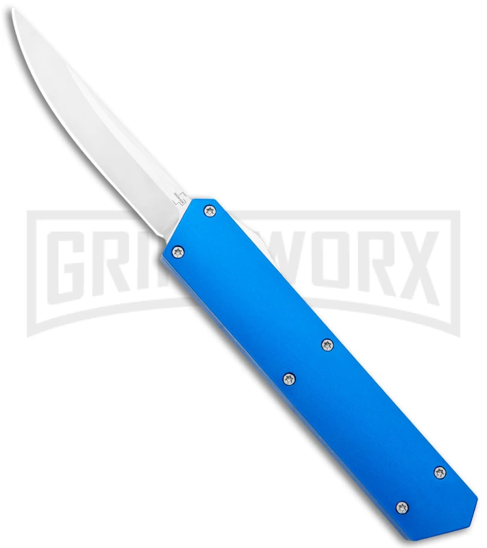 Boker USA Kwaiken OTF Automatic Knife Blue Aluminum (3.4" Satin) 06EX550 1 Boker USA Kwaiken OTF Automatic Knife Blue Aluminum (3.4" Satin) 06EX550