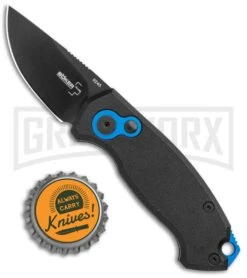Boker Vox Kompakt CA Legal Automatic Knife - Drop Point Black Plain -OTF Knives Shop Boker Vox Kompakt CA Legal Auto Knife Black 01BO624NSOI BHQ 95711 jr bottlecap 2 large