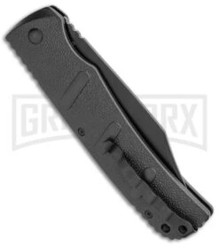 Boker XXL Kalashnikov Automatic Knife - Black Bowie -OTF Knives Shop Boker XXL Kalashnikov Bowie Auto Black BHQ 99623 jr side large