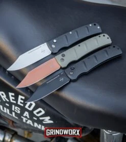 Boker XXL Kalashnikov Automatic Knife - Black Bowie -OTF Knives Shop Boker XXL Kalashnikov Desert Warrior Bowie Automatic Knife Copper BHQ 99624 kp freedom web large