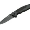 Boker Plus Gemini NGA BOP01BO503, 3.5" D2 Black Combo Blade, Black FRN Handles