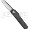 Boker Higonokami Bonsai Hikari Front Flipper Knife Carbon Fiber - Two-Tone