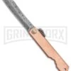 Boker Higonokami Bonsai Hikari Flipper Knife Copper - Damascus Reverse Tanto