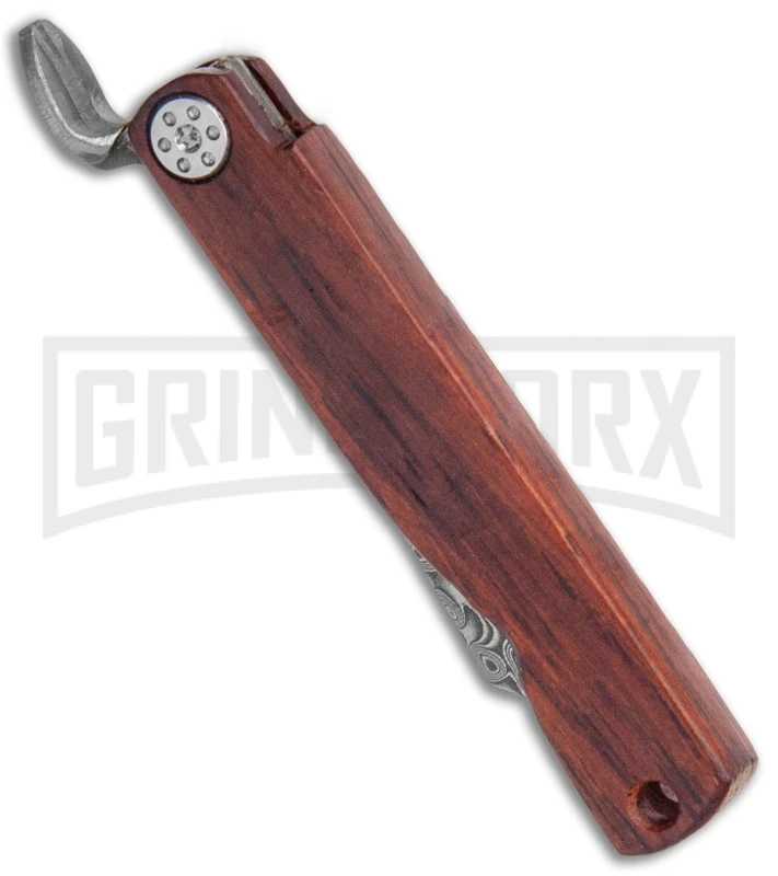 Boker Higonokami Bonsai Hikari Flipper Knife Wood - Damascus Reverse Tanto 2 Boker Higonokami Bonsai Hikari Flipper Knife Wood - Damascus Reverse Tanto - Image 2