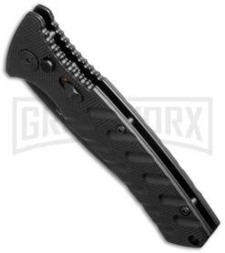 Boker Plus Strike Manual Knife - Tanto Black Serr 8 Boker Plus Strike Manual Knife - Tanto Black Serr -OTF Knives Shop boker 01bo401n bottom cm large