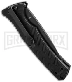 Boker Plus Strike Manual Knife - Tanto Black Serr 9 Boker Plus Strike Manual Knife - Tanto Black Serr -OTF Knives Shop boker 01bo401n side cm large