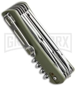 Boker Plus Outdoor 4 Tech-Tool Green G-10 Folding Knife - Polish Plain -OTF Knives Shop boker 01bo816 side cm large