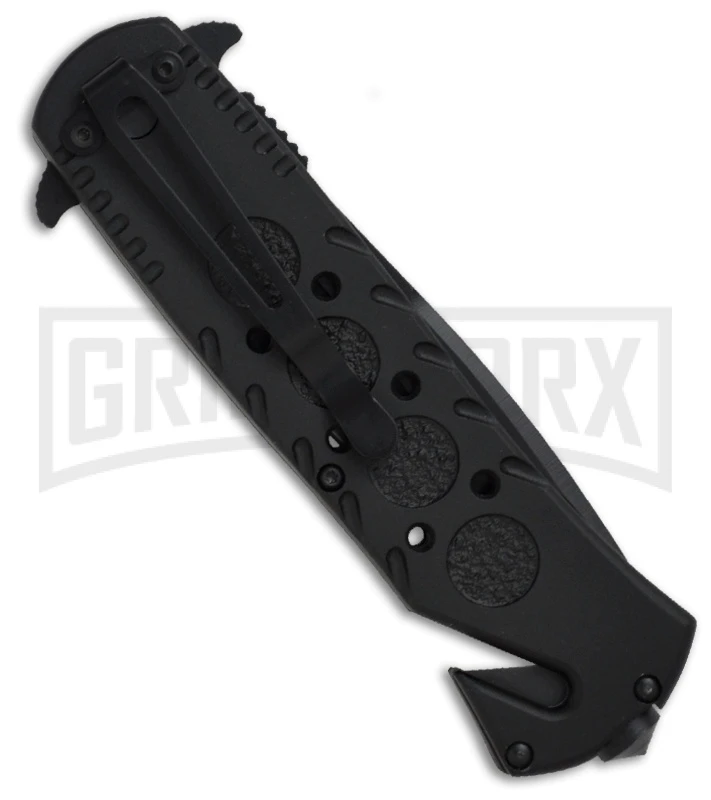 Boker Magnum Rescue BK Folding Knife - Black Plain 2 Boker Magnum Rescue BK Folding Knife - Black Plain - Image 2