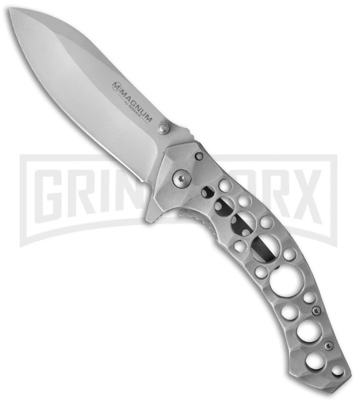 Boker Magnum Slender Folding Knife - Stonewash Plain 1 Boker Magnum Slender Folding Knife - Stonewash Plain