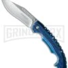 Boker Magnum Blue Bowie Folding Knife - Satin Plain