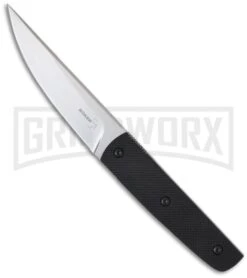 Boker Plus Elegance Kwaito Black Fixed Blade Knife - Satin Plain