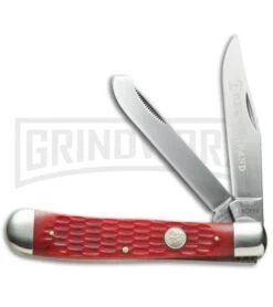 Boker Trapper Jigged Red Bone Pocket Knife