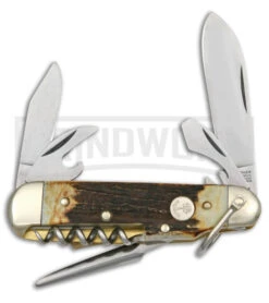 Boker Camp Knife 2.50" Brown Stag 110182HH