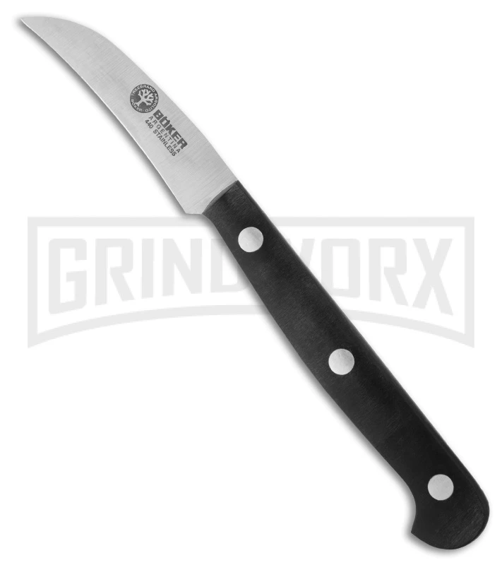 Boker Arbolito Peeling Kitchen Knife Fixed Blade - Satin Plain 1 Boker Arbolito Peeling Kitchen Knife Fixed Blade - Satin Plain