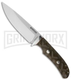 Boker Savannah Canvas Micarta Fixed Blade Knife - Mirror Plain
