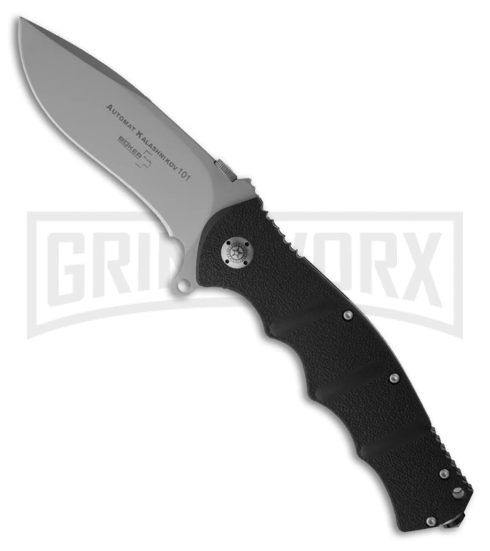 Boker Plus Black Kalashnikov 101 Manual Knife - Bead Blast Plain 1 Boker Plus Black Kalashnikov 101 Manual Knife - Bead Blast Plain