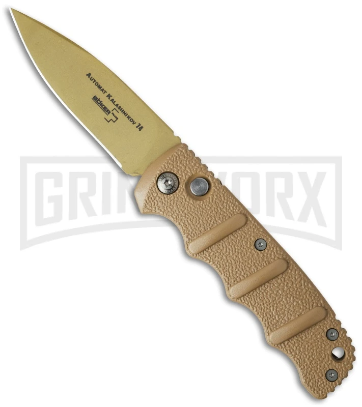 Boker Kalashnikov Desert Sand Automatic Knife - Copper Plain 1 Boker Kalashnikov Desert Sand Automatic Knife - Copper Plain