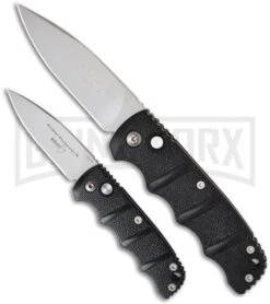Boker Mini Kalashnikov Black Automatic Knife - Bead Blast Plain -OTF Knives Shop boker kalashnikov mini 01kals73 size comparison large