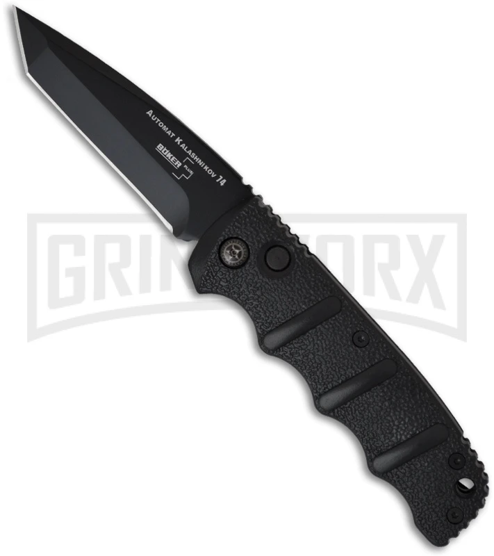 Boker Kalashnikov Black Automatic Knife - Tanto Black Plain 1 Boker Kalashnikov Black Automatic Knife - Tanto Black Plain