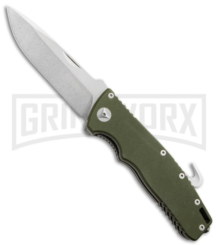 Boker Magnum Ranger Rescue Green G10 Knife - Stonewash Plain 1 Boker Magnum Ranger Rescue Green G10 Knife - Stonewash Plain