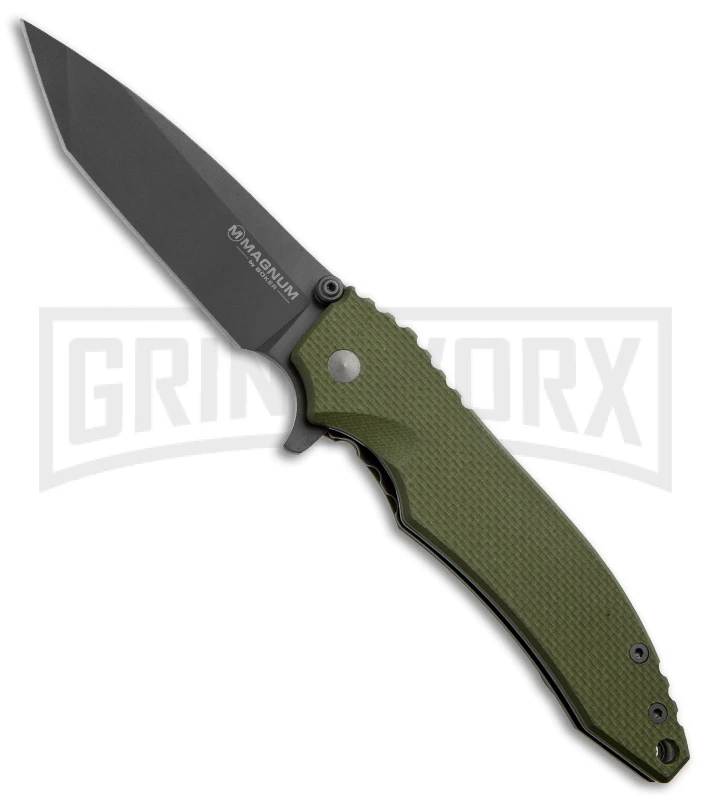 Boker Magnum Mike Zulu Folding Knife - Gray Plain 1 Boker Magnum Mike Zulu Folding Knife - Gray Plain