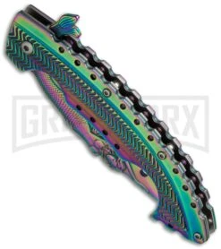 Boker Magnum Rainbow Mermaid Folding Knife - Spectrum Plain -OTF Knives Shop boker magnum 01lg318 cm spine large