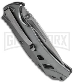 Boker Magnum 01LG450 Graymen Folding Knife - Satin Plain -OTF Knives Shop boker magnum 01lg450 cm side large