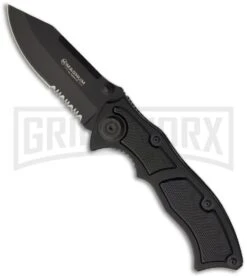 Boker Magnum Stout Folding Knife - Black Serr