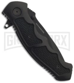 Boker Magnum Special Agent Folding Knife - Black Serr -OTF Knives Shop boker magnum 01mb830 back large