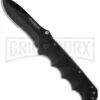 Boker Magnum Black Spear Point Folding Knife - Black Serr