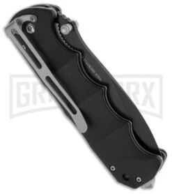 Boker Magnum Black Spear Point Folding Knife - Black Serr -OTF Knives Shop boker magnum 01ry247 side large