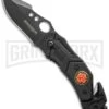 Boker Magnum Mini FD Rescue Black Folding Knife - Black Plain