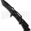 Boker Magnum Midnight Star Tanto Folding Knife - Black Plain