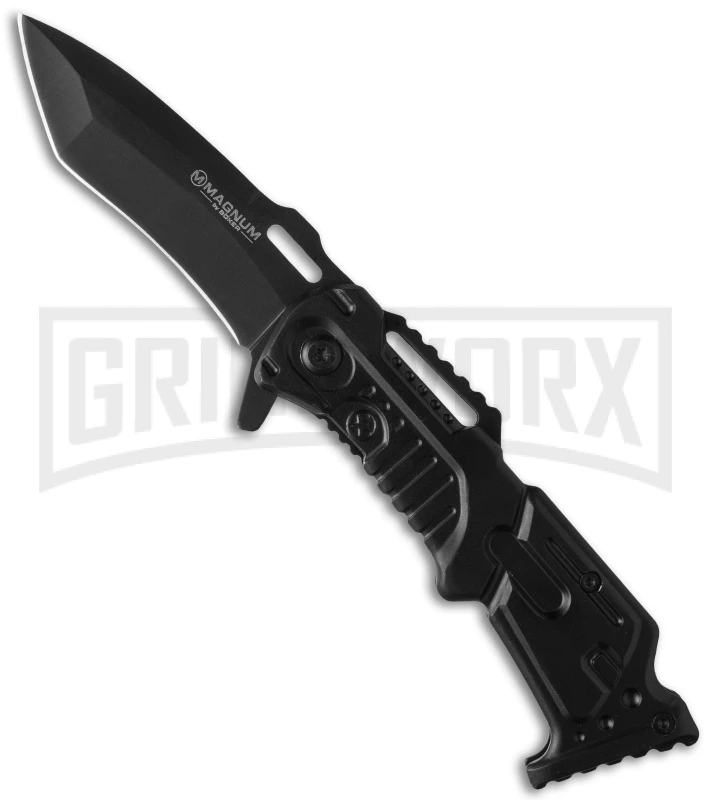 Boker Magnum Midnight Star Tanto Folding Knife - Black Plain 1 Boker Magnum Midnight Star Tanto Folding Knife - Black Plain