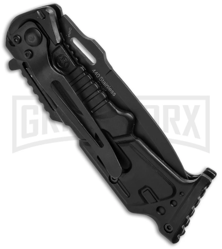 Boker Magnum Midnight Star Tanto Folding Knife - Black Plain 2 Boker Magnum Midnight Star Tanto Folding Knife - Black Plain - Image 2