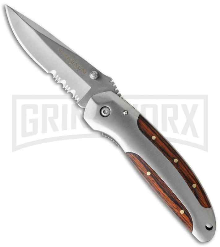 Boker Magnum Master Craftsmen 3 Folding Knife - Satin Serr 1 Boker Magnum Master Craftsmen 3 Folding Knife - Satin Serr