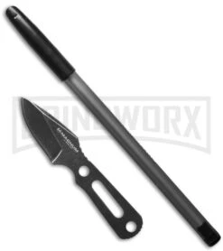 Boker Magnum Lil Friend Arrowhead Fixed Blade Knife - Black Plain -OTF Knives Shop boker magnum 02sc754 size large