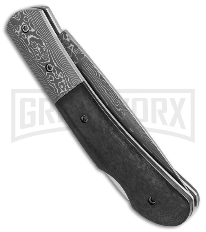 Boker Magnum Black Bone Folding Knife - Damascus Plain 2 Boker Magnum Black Bone Folding Knife - Damascus Plain - Image 2