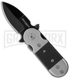Boker Magnum Black Lightning Folding Knife - Black Plain