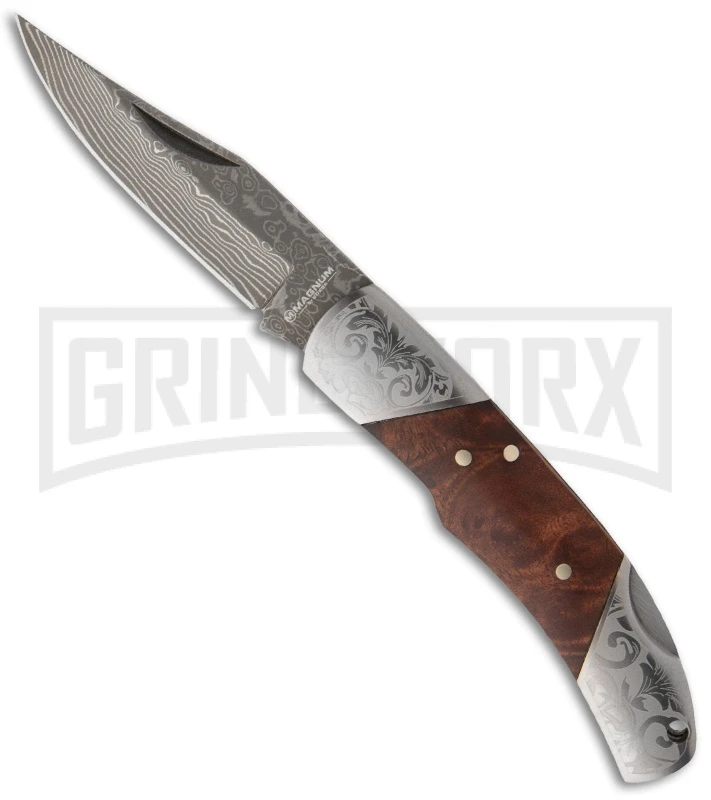 Boker Magnum Duke Folding Knife - Damascus Plain 1 Boker Magnum Duke Folding Knife - Damascus Plain