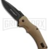 Boker Magnum Fast Forward Tan G10 Folding Knife - Black Plain