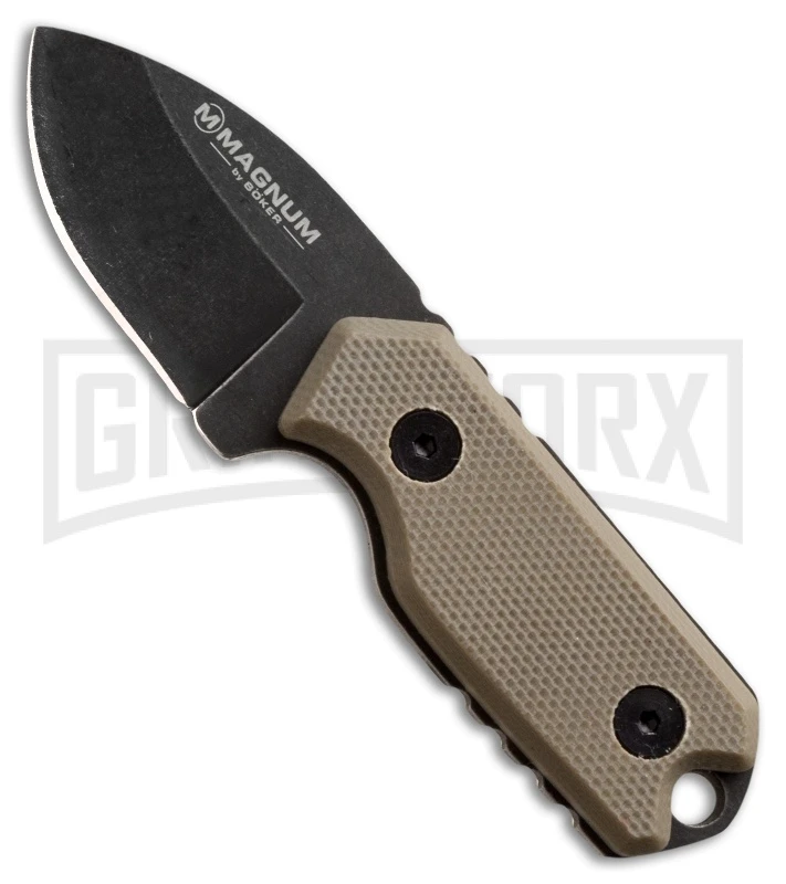 Boker Magnum 02SC743 Lil Friend Micro Neck Knife - Black Plain 1 Boker Magnum 02SC743 Lil Friend Micro Neck Knife - Black Plain
