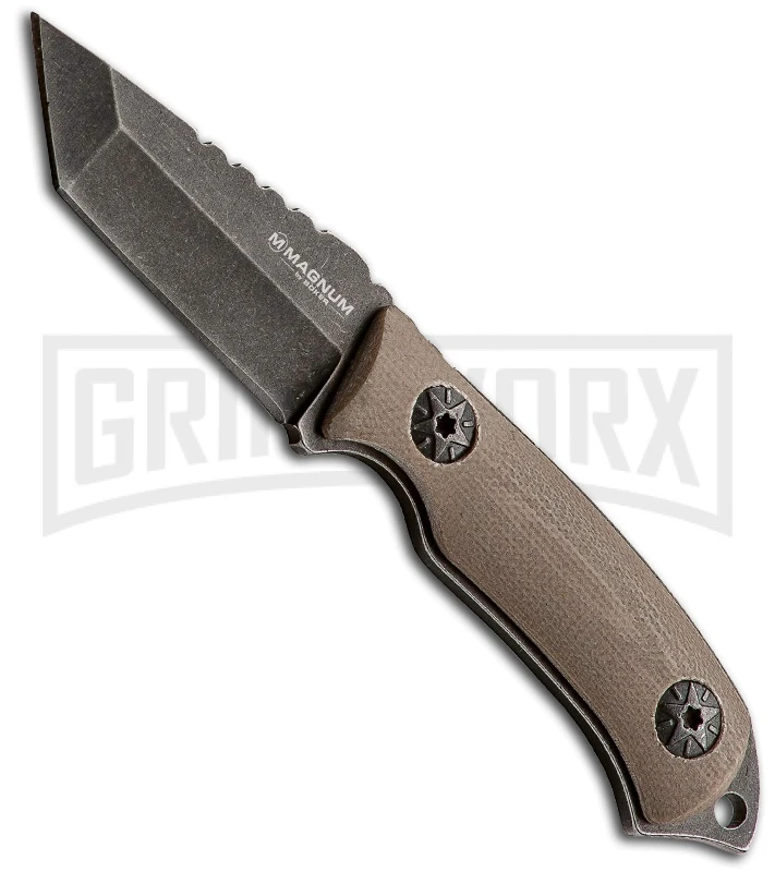 Boker Magnum 02SC741 Lil Friend Tanto Fixed Blade - Stonewash Plain 1 Boker Magnum 02SC741 Lil Friend Tanto Fixed Blade - Stonewash Plain