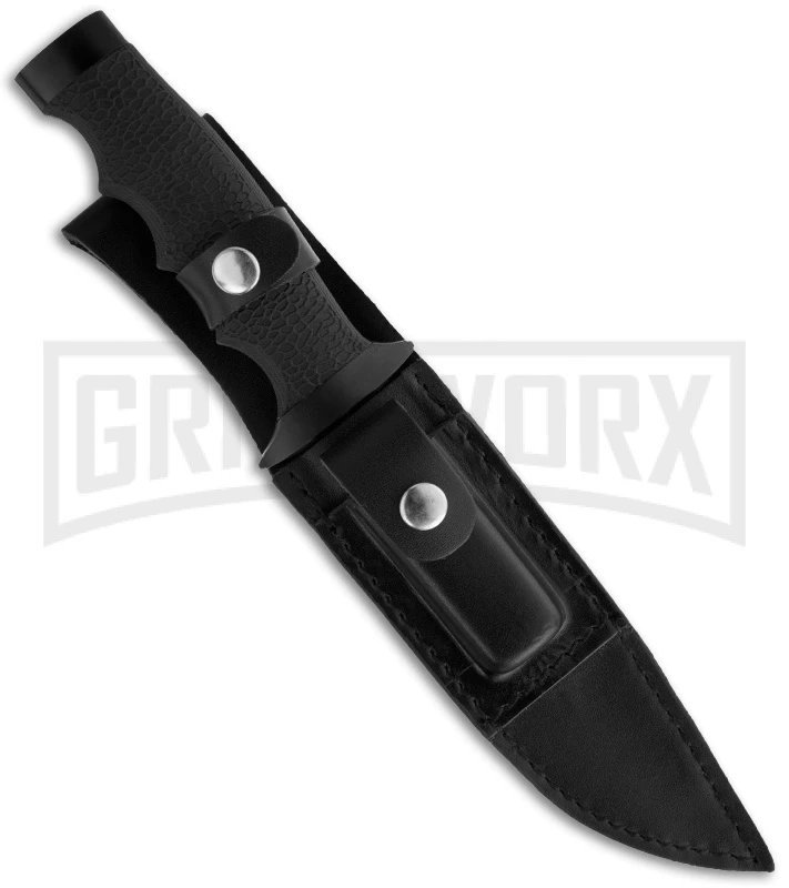 Boker Magnum Midnight Bowie Fixed Blade Knife - Black Plain 2 Boker Magnum Midnight Bowie Fixed Blade Knife - Black Plain - Image 2