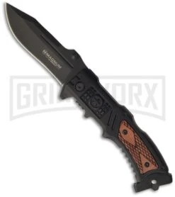 Boker Magnum Midnight Star Folding Knife - Black Plain